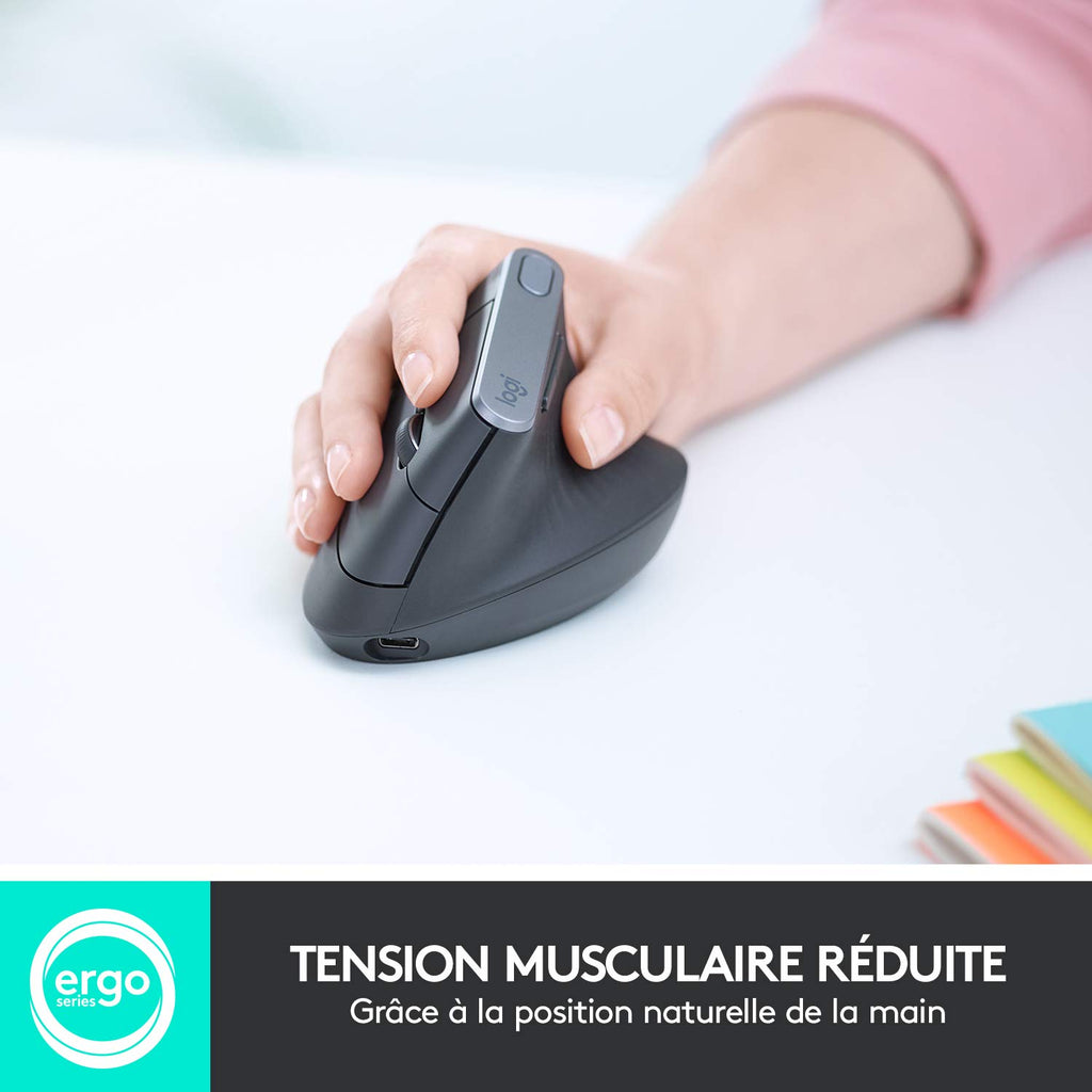 Logitech MX Vertical Souris Bluetooth, Sans fil