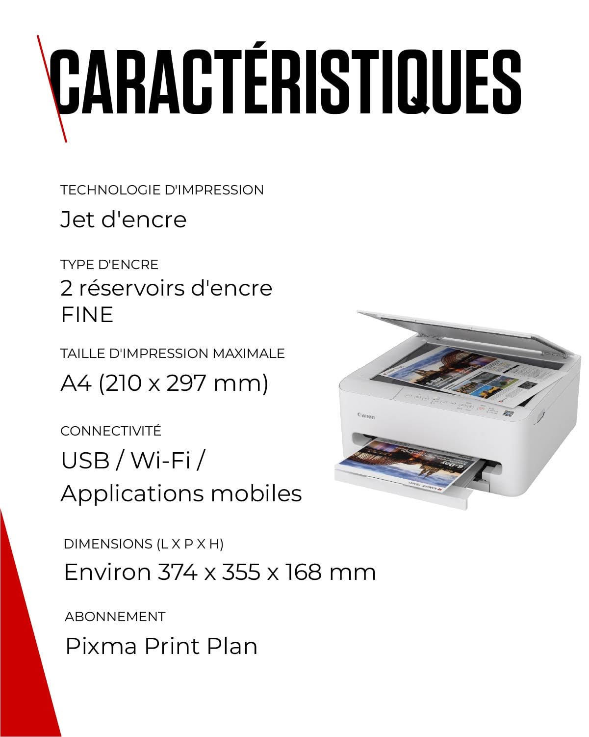 Canon Imprimante multifonction Jet d'encre Couleur