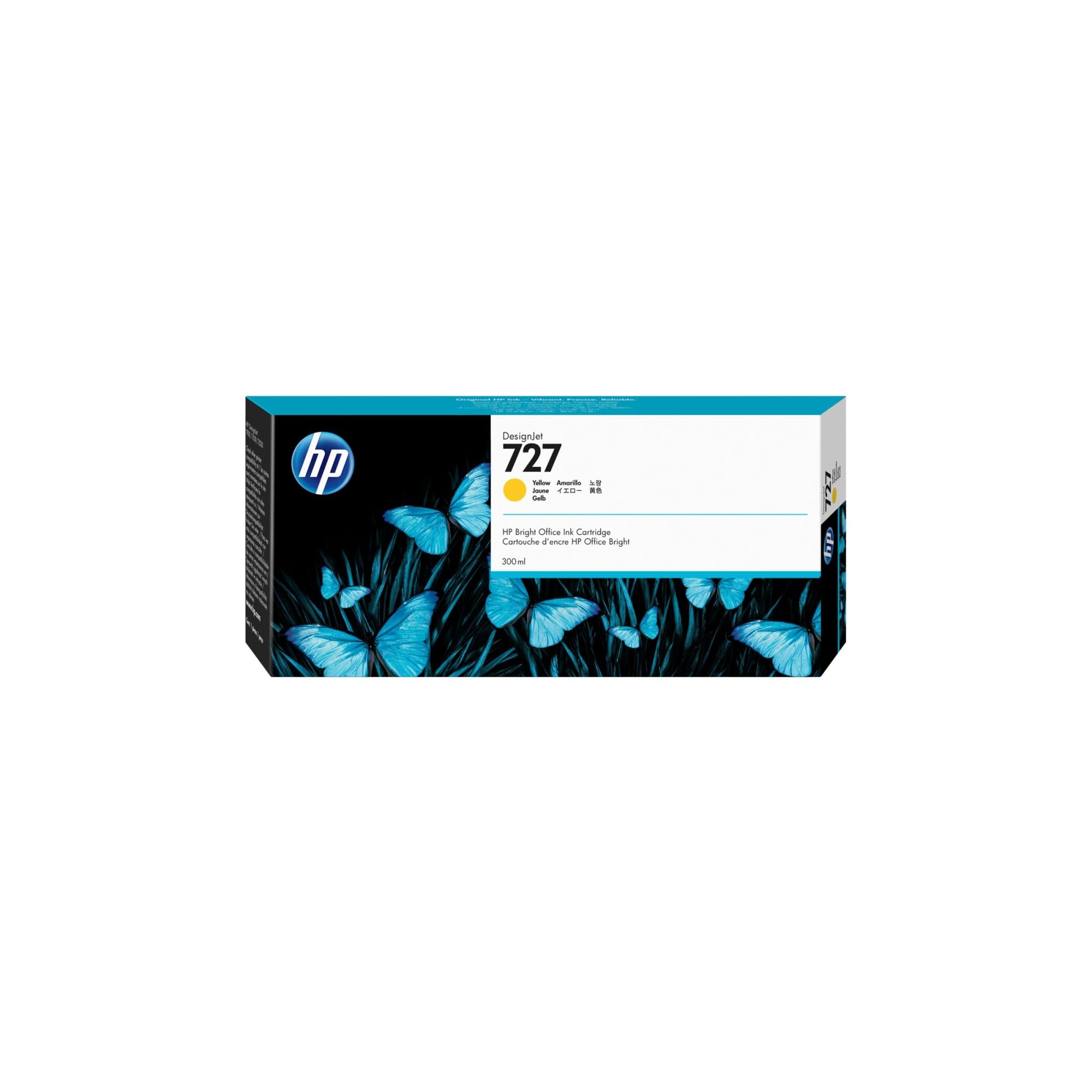 HP 727 Cartouche d'encre Jaune d'origine – 300 ml