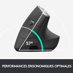 Logitech MX Vertical Souris Bluetooth, Sans fil