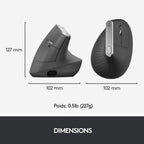 Logitech MX Vertical Souris Bluetooth, Sans fil
