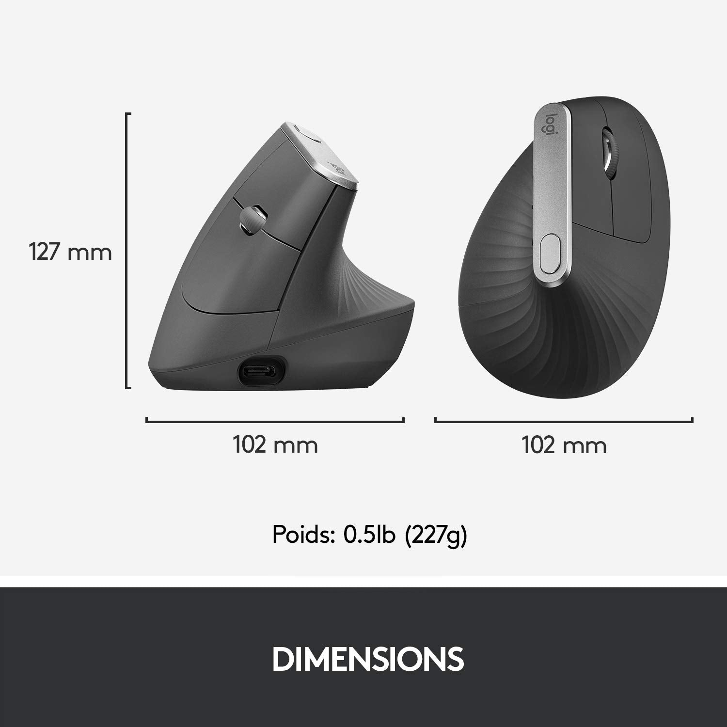 Logitech MX Vertical Souris Bluetooth, Sans fil