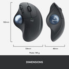 Logitech ERGO M575 Souris Bluetooth, Sans fil