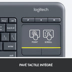 Logitech K400 Clavier Sans fil AZERTY