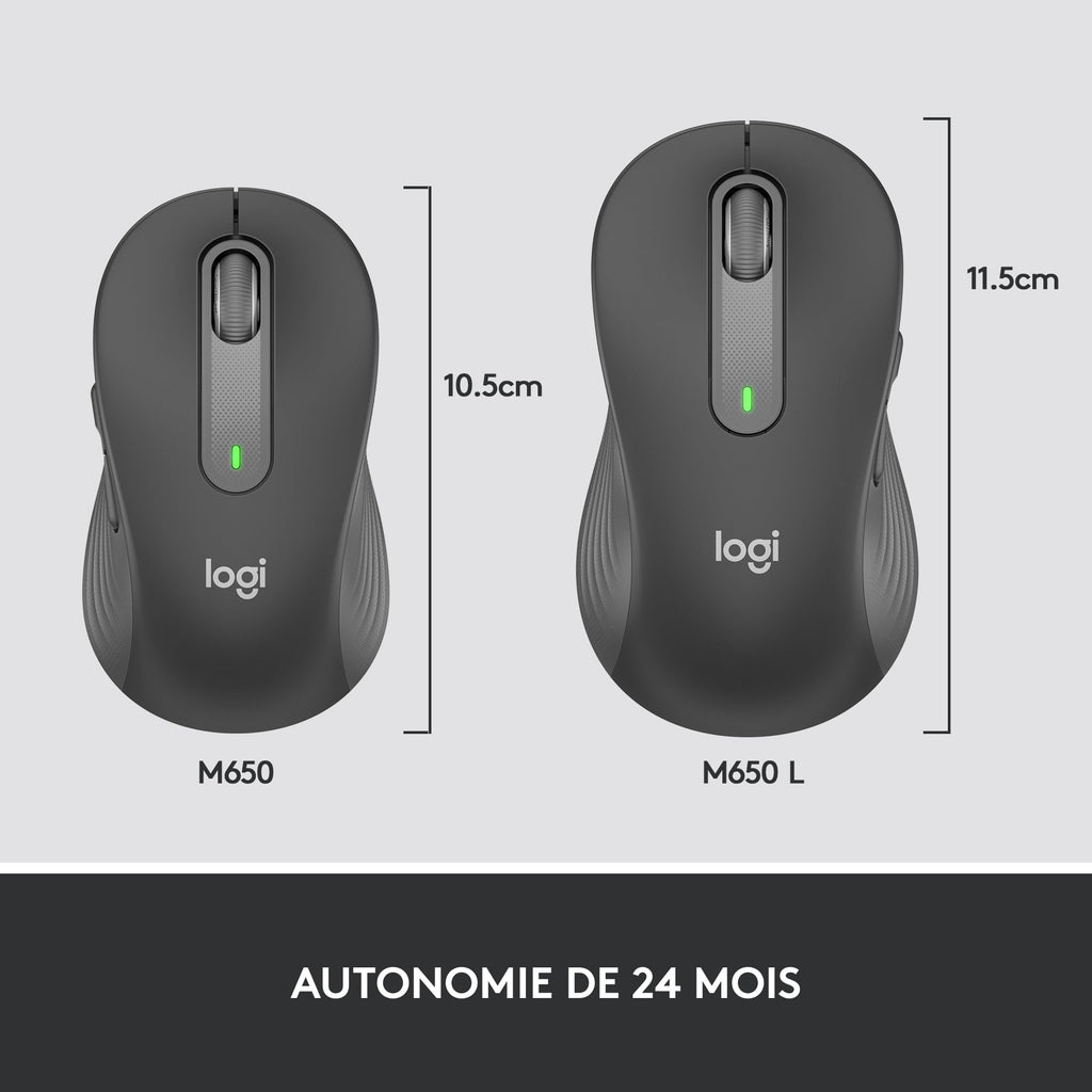 Logitech Signature M650 for Souris Bluetooth, Sans fil