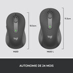 Logitech Signature M650 for Souris Bluetooth, Sans fil