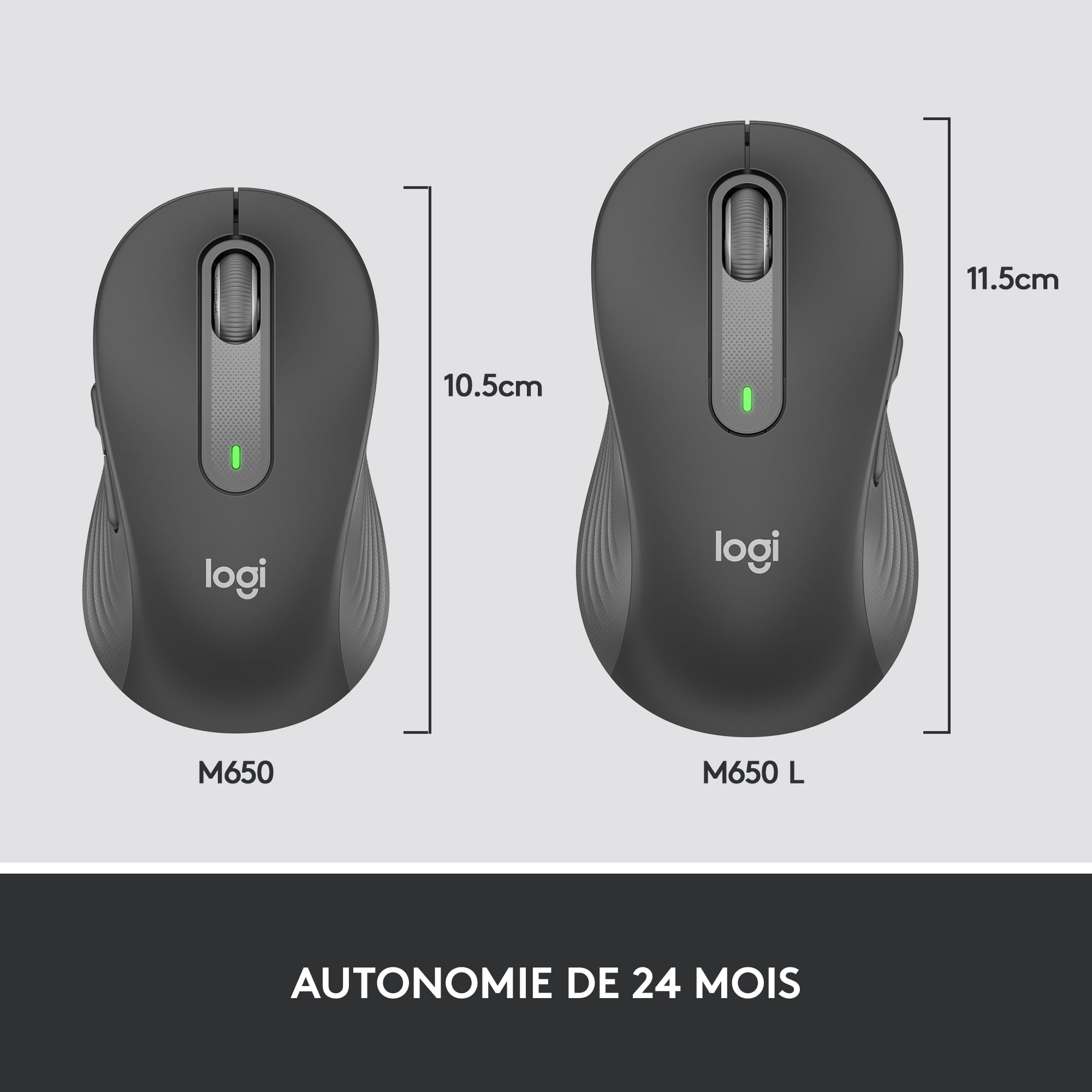 Logitech Signature M650 L Souris Bluetooth, Sans fil