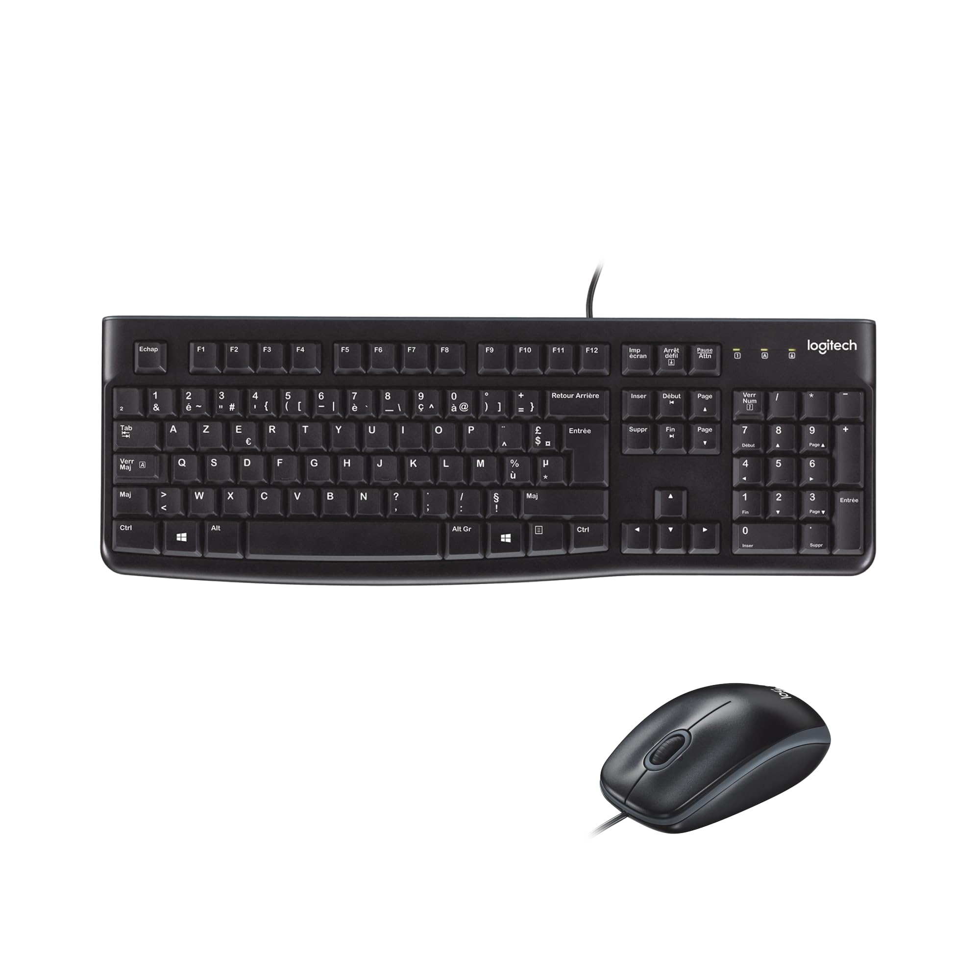 Logitech MK120 Ensemble clavier + souris Filaire AZERTY