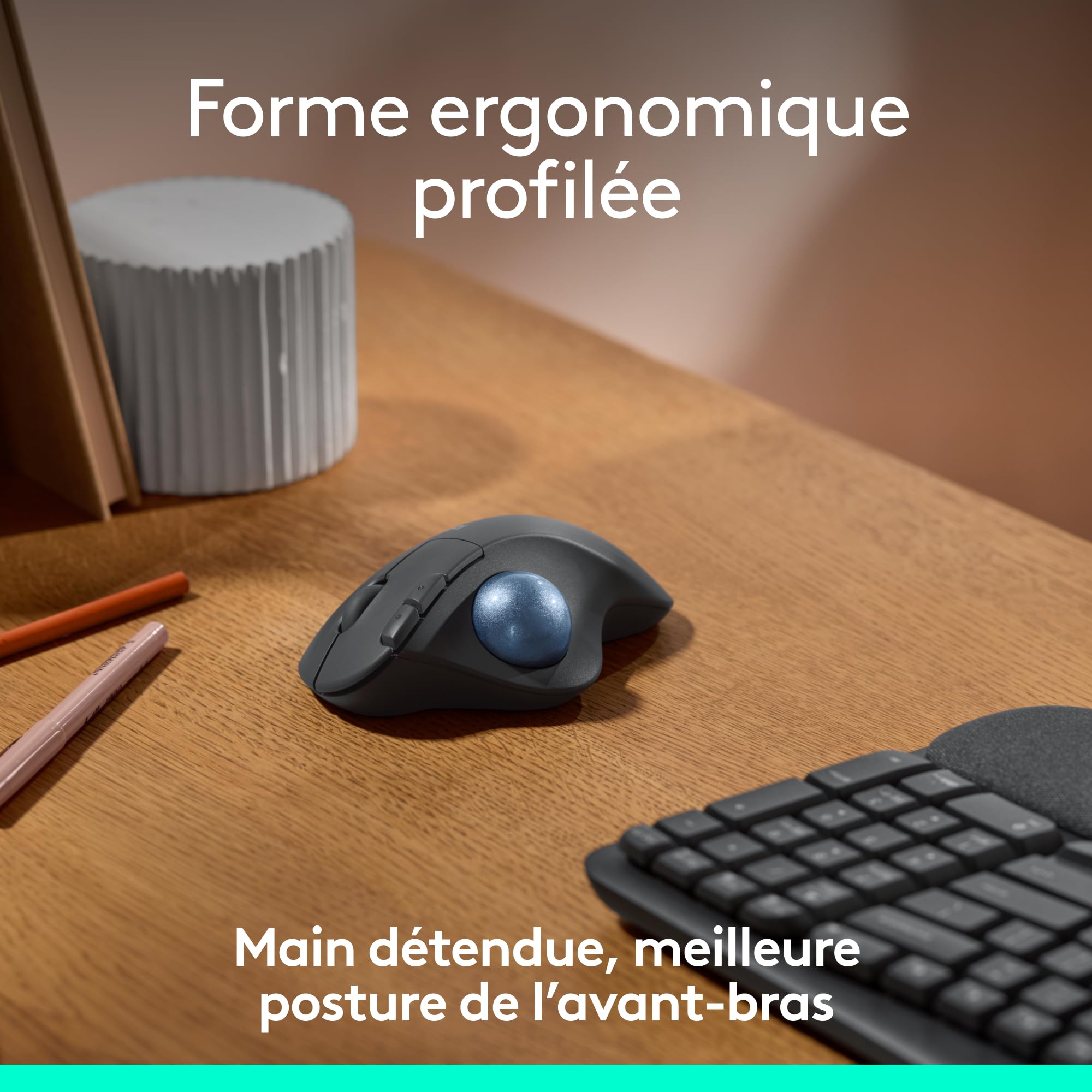 Logitech ERGO M575 Souris Bluetooth, Sans fil