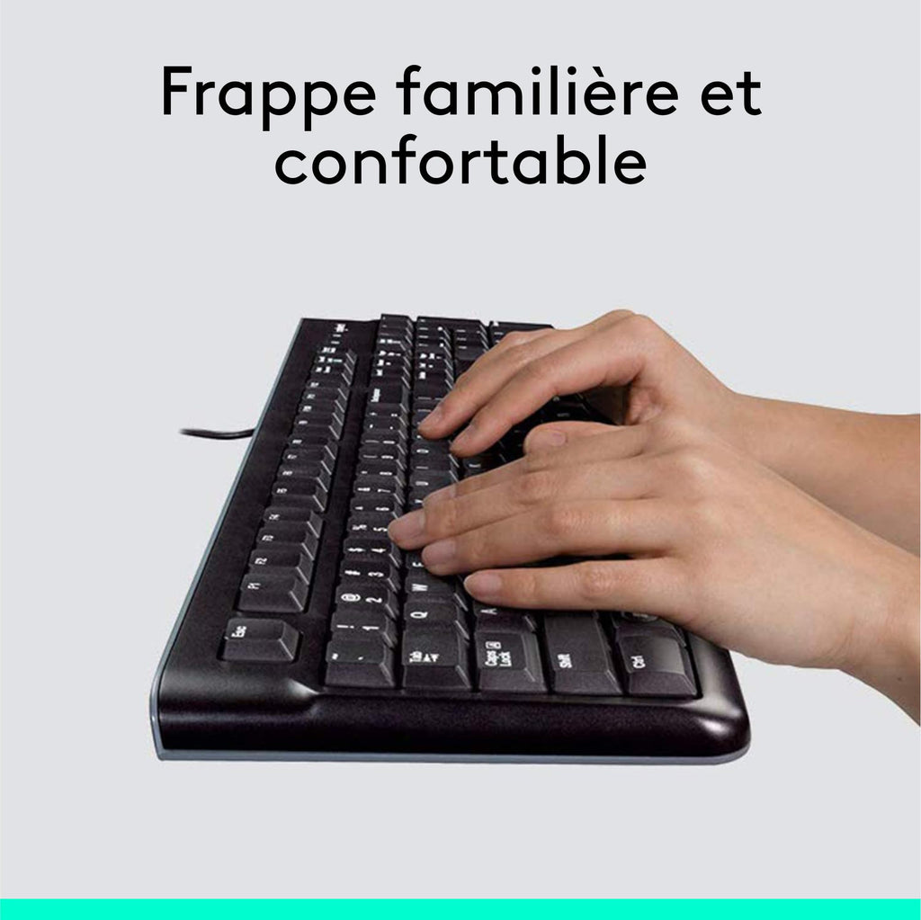 Logitech MK120 Ensemble clavier + souris Filaire AZERTY