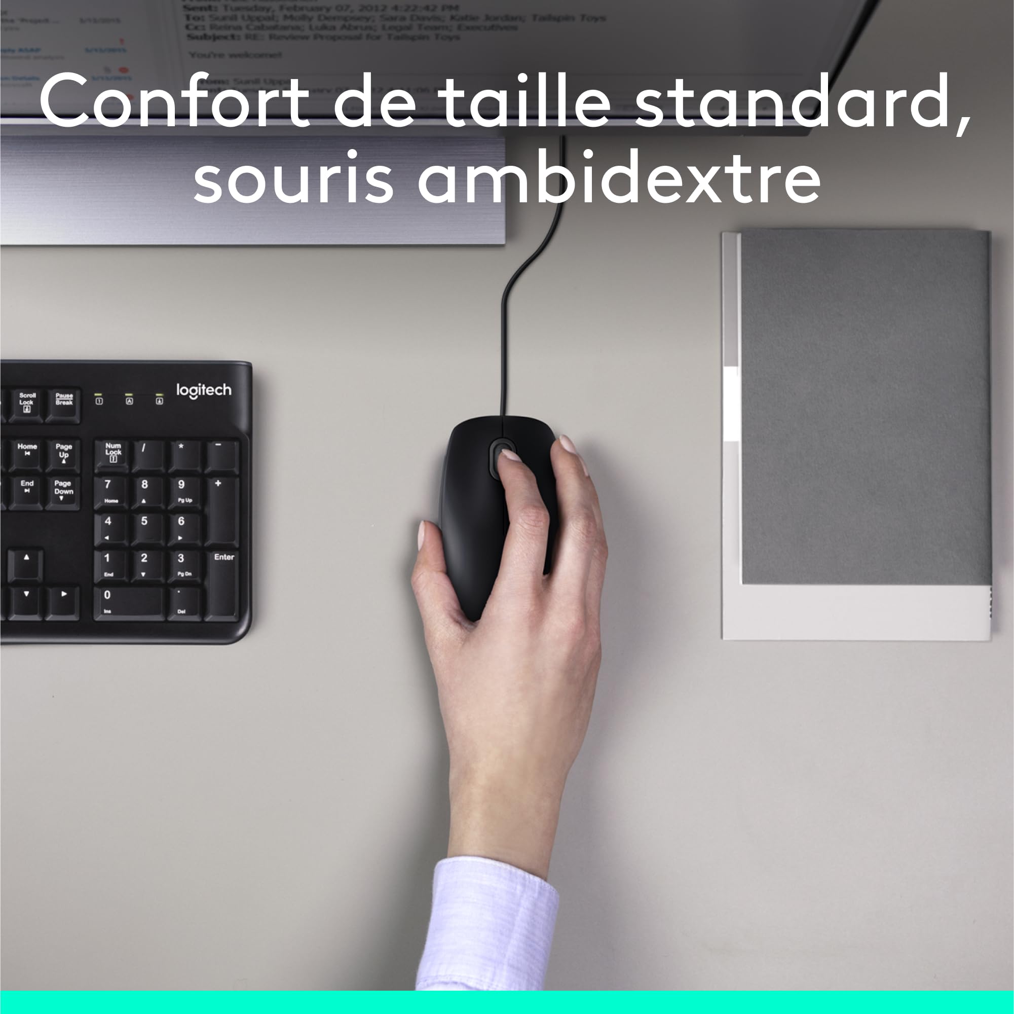 Logitech MK120 Ensemble clavier + souris Filaire AZERTY