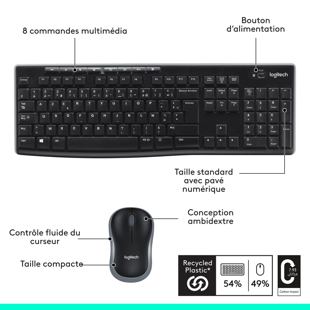 Logitech Ensemble clavier + souris