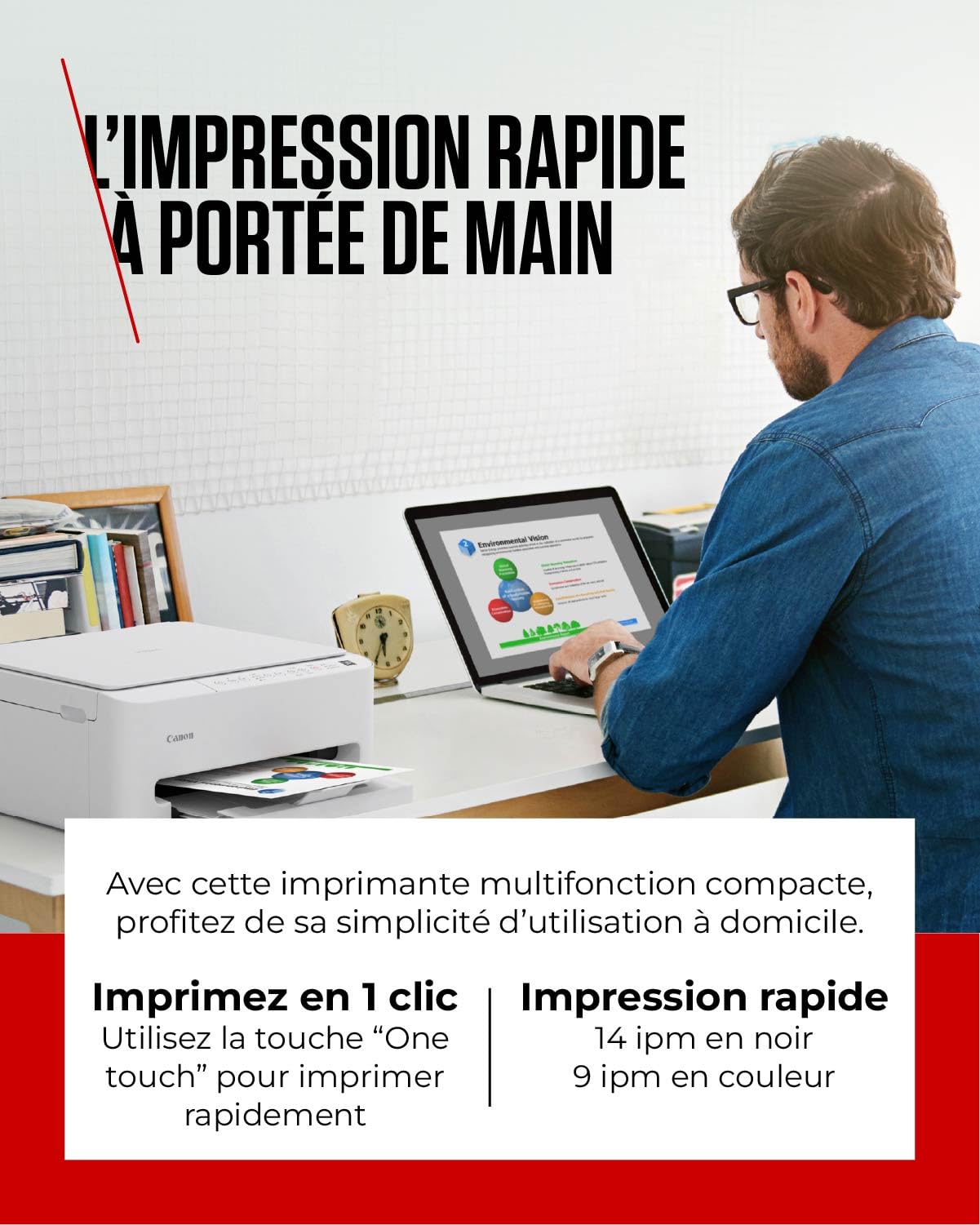 Canon Imprimante multifonction Jet d'encre Couleur