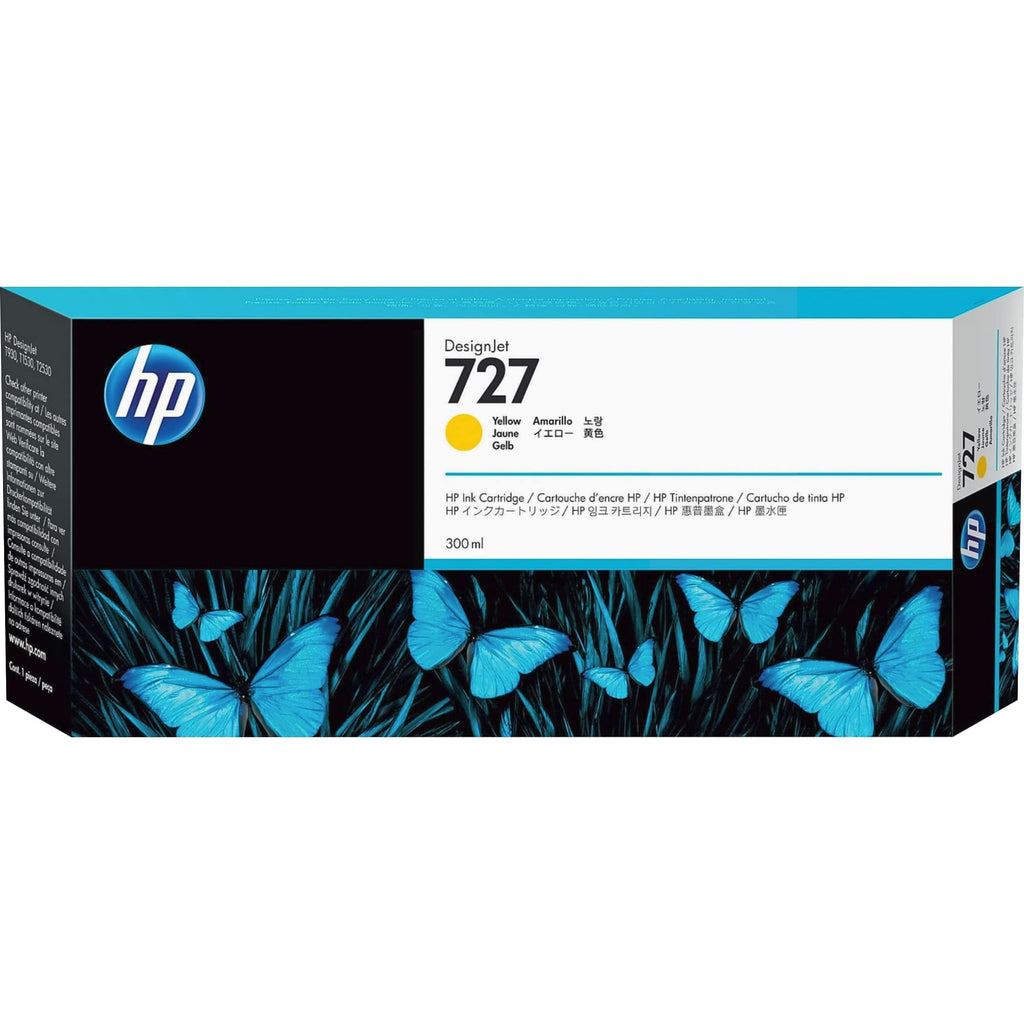 HP 727 Cartouche d'encre Jaune d'origine – 300 ml