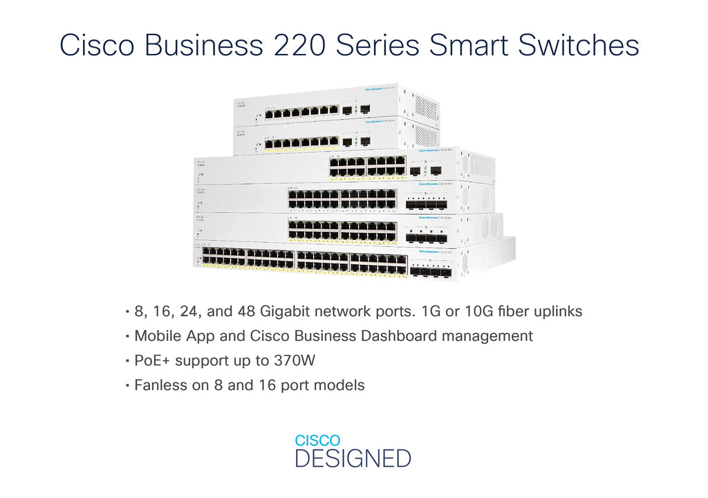 Cisco CBS220-8FP-E-2G-EU Switch réseau 8 ports