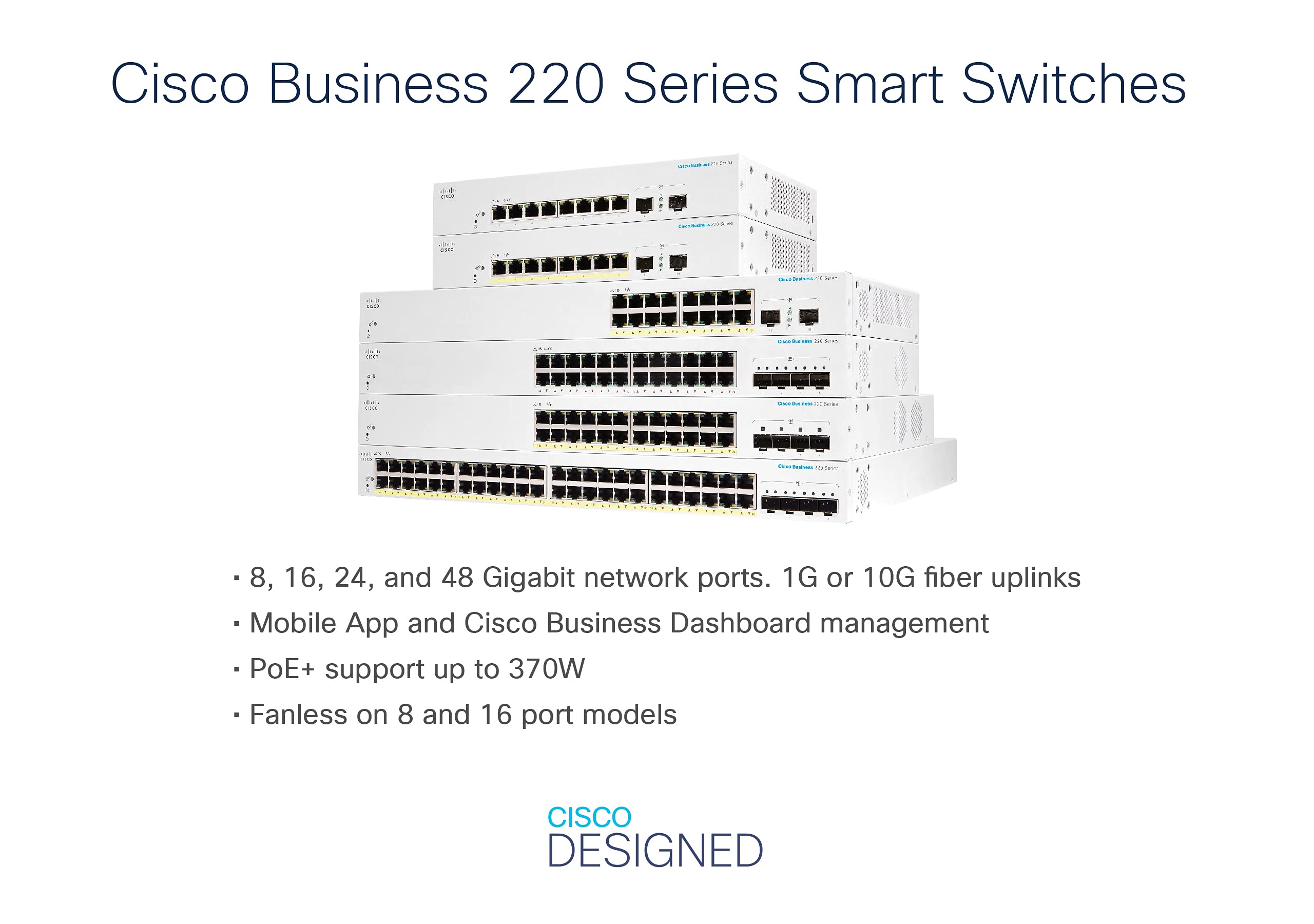 Cisco CBS220-8FP-E-2G-EU Switch réseau 8 ports