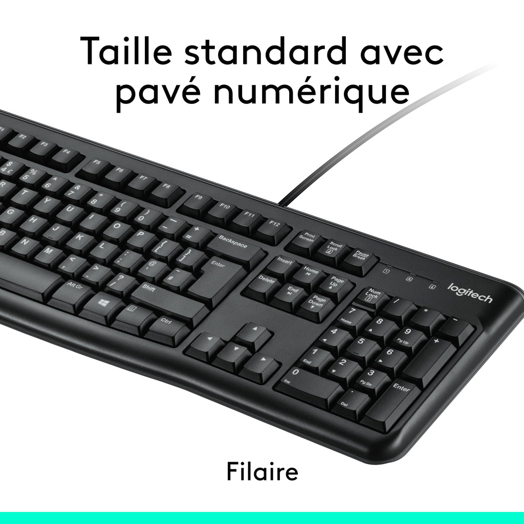 Logitech MK120 Ensemble clavier + souris Filaire AZERTY