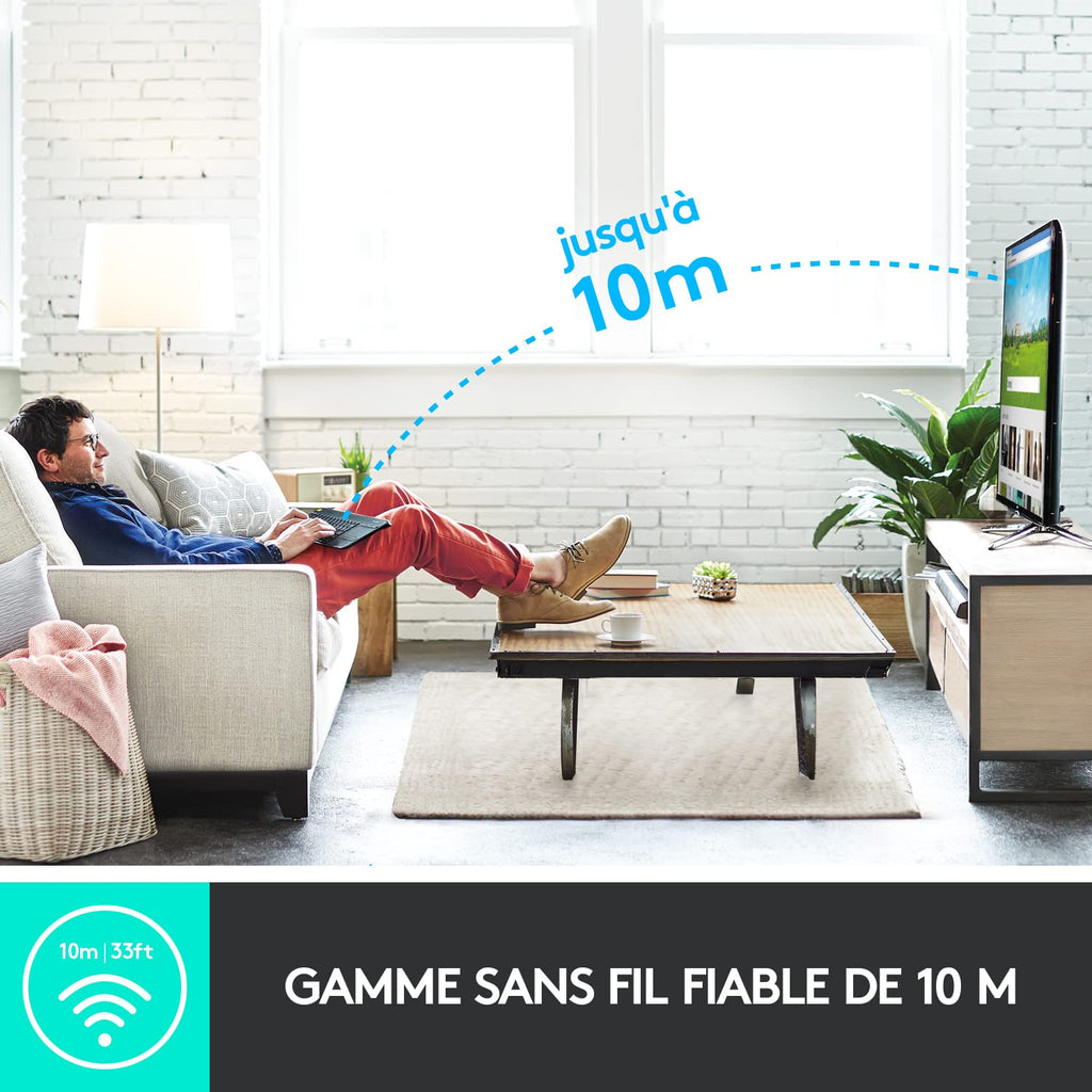 Logitech K400 Clavier Sans fil AZERTY