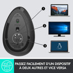 Logitech MX Vertical Souris Bluetooth, Sans fil