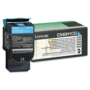 Lexmark 0C540H1CG Toner Cyan d'origine – 2 500 pages